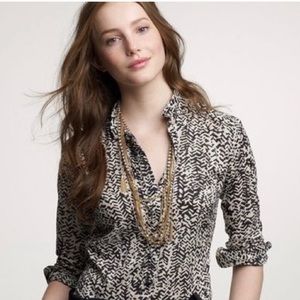 J. Crew Strada Fan Placket Perfect Shirt